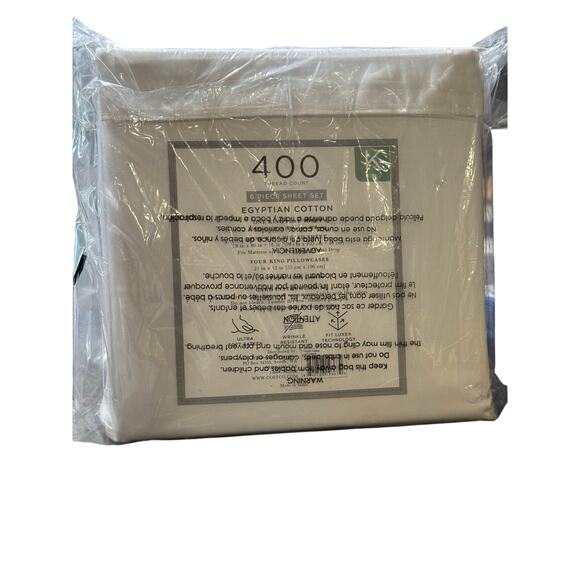 Hotel Signature Sateen Egyptian Cotton 400 TC 6-Piece Sheet Set King in White - Picture 2 of 2